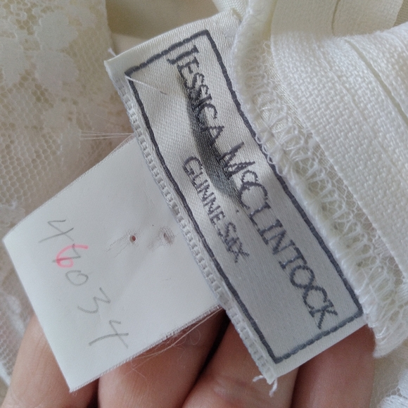 Vintage Lace Gunne Sax,Jessica McClintock Dress.Lace Prairie Dress,Cottagecore - Picture 11 of 12